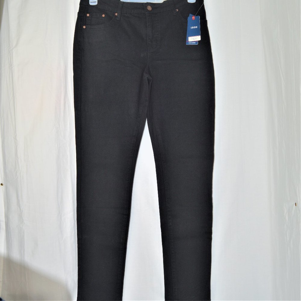 Izod Women Dockside Collection Jean Black Size 12